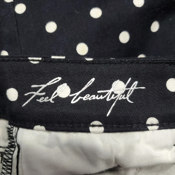 White House Black Market Blanc Polka Dot Slim Ankle Jean 0 R - Picture 8 of 9